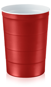 Red Steel Party Cup